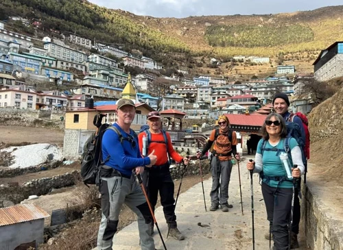 Photo taken upon reaching Namche Bazar